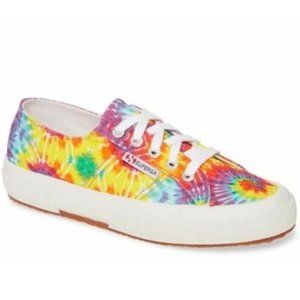 Superga Women's 2750 Sneakers Fabric Fan Tie Dye Multicolor Cotton Canvas